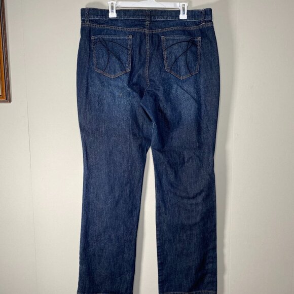 New York & Company Bootcut Denim Jeans Women's 18 Tall Blue Casual Pants - Picture 3 of 16
